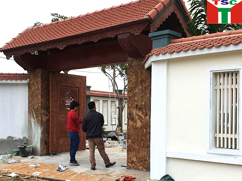 Công trình lắp cổng tự động âm sàn Vulcan tại Thuận Thành Bắc Ninh