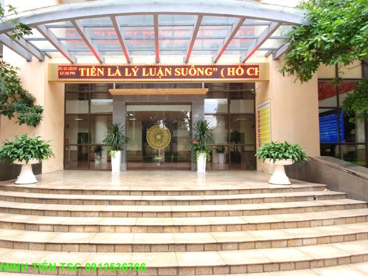 Lắp đặt cửa tự động tại học viện Chính trị Quốc Gia