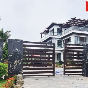 Công trình lắp 02 cổng trượt tự động V2 Italia tại Khoái Châu - Hưng Yên