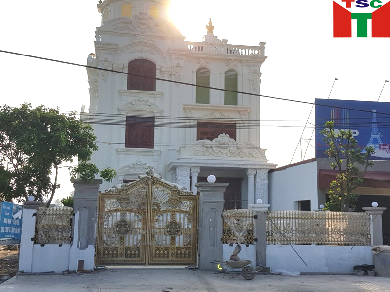 Công trình lắp cổng tự động âm sàn V2 Italia tại Hưng Yên