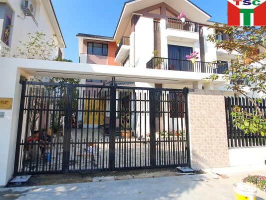 Lắp đặt cổng tự động âm sàn tại phố Mới - Lào Cai