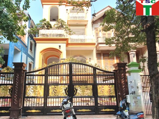 Công trình lắp đặt cổng tự động âm sàn tại Biệt thự Làng Quốc tế Thăng Long