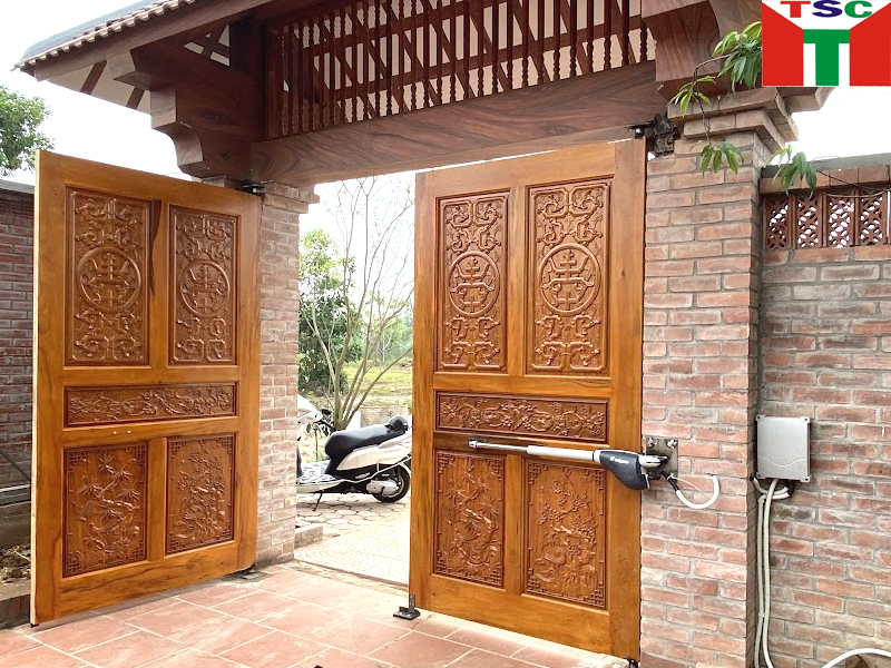 Công trình lắp cổng tự động âm sàn Vulcan tại Thuận Thành Bắc Ninh