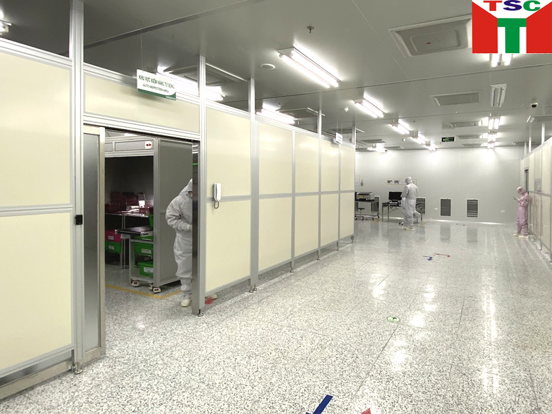 Lắp đặt cửa tự động cho phòng sạch tại KCN Thái Nguyên