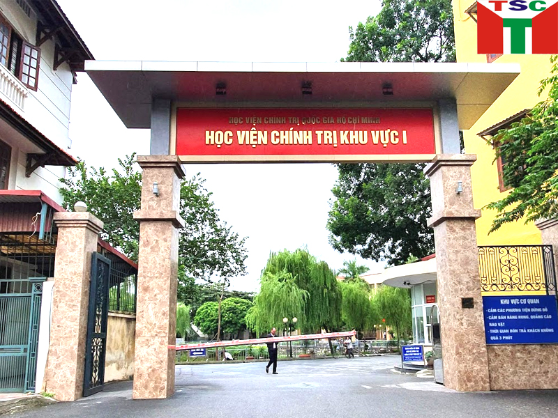 Lắp đặt cửa tự động tại học viện Chính trị Quốc Gia