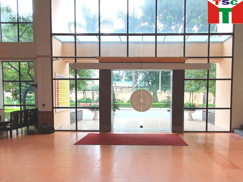 Lắp đặt cửa tự động tại học viện Chính trị Quốc Gia