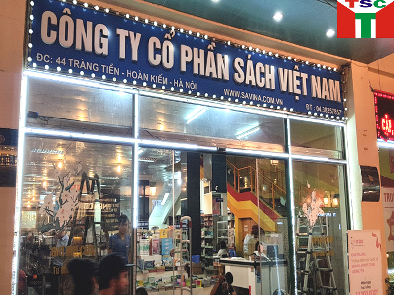 Lắp đặt cửa tự động tại Nhà sách Hà Nội